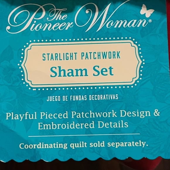 The Pioneer Woman Multi-Color Starlight Patchwork 2-Piece King Shams NWT - Picture 5 of 6
